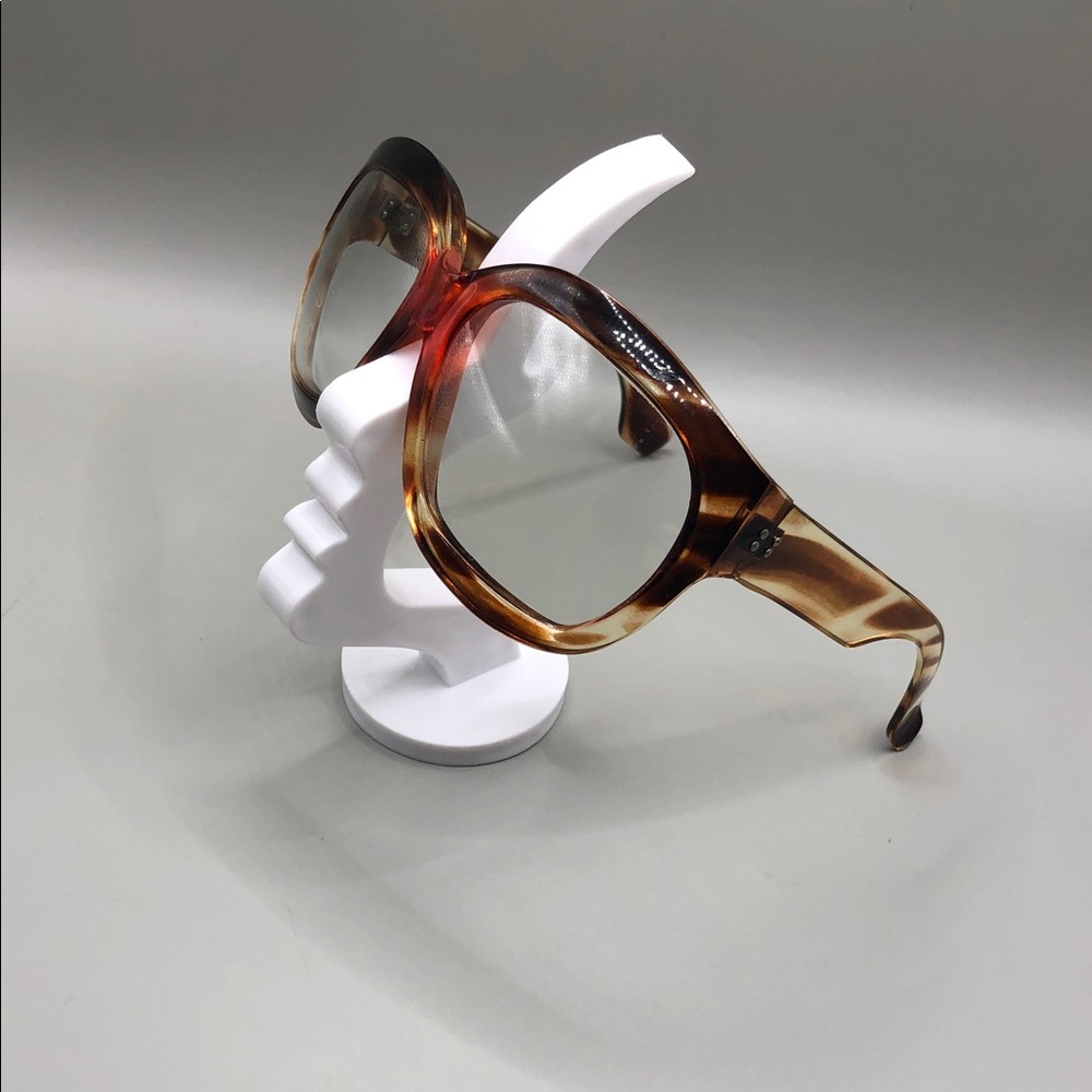 VTG Renauld France Sunglasses 70's Clear Lens Animal or Tortoise Print Narrow